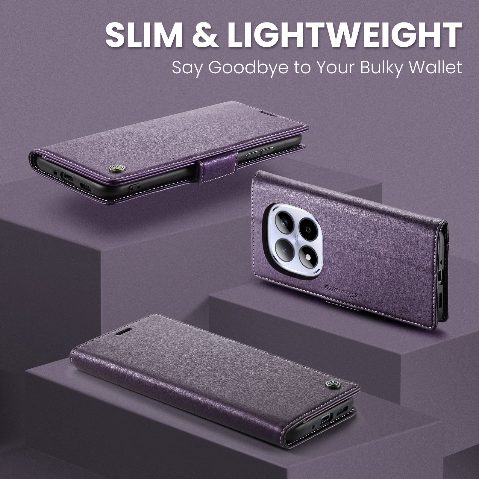 Xiaomi Redmi Note 15 Pro 5G CaseMe Retro Wallet Case [Purple]