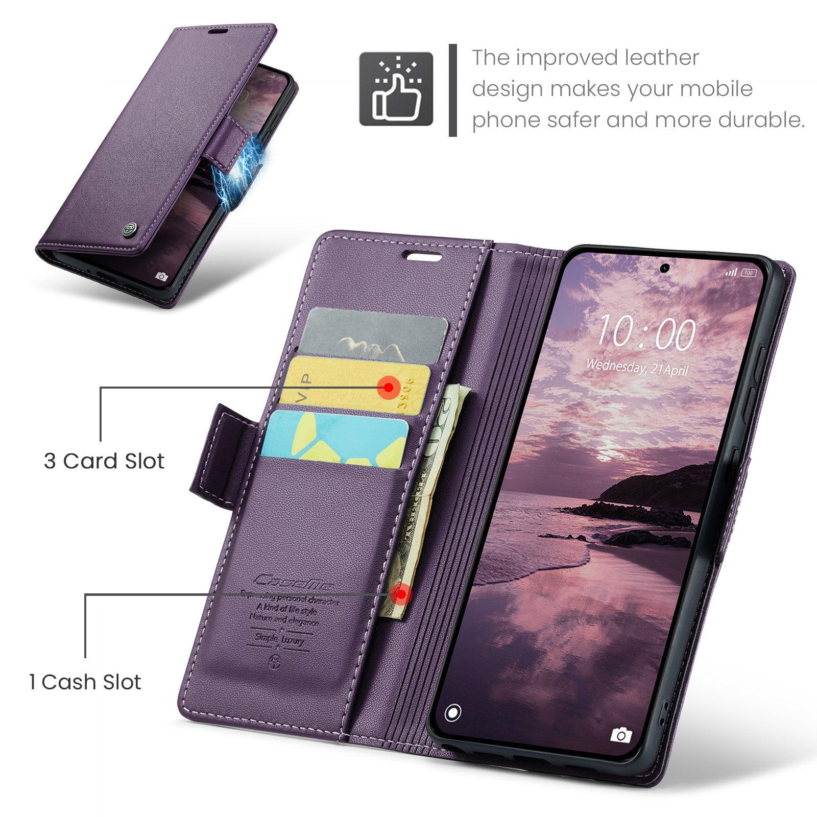 Xiaomi Redmi Note 15 Pro 5G CaseMe Retro Wallet Case [Purple]