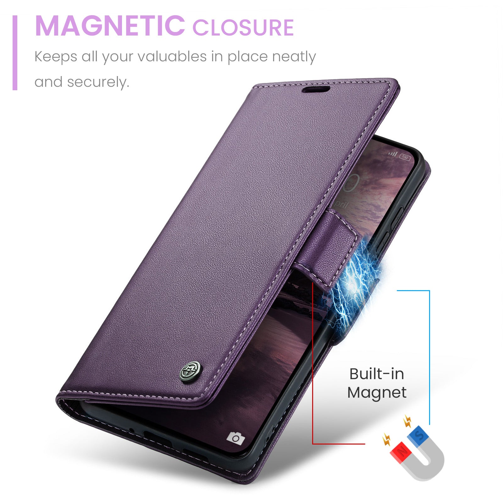 Xiaomi Redmi Note 15 Pro 5G CaseMe Retro Wallet Case [Purple]