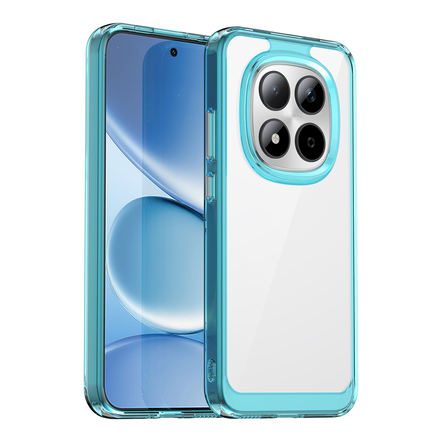 Xiaomi Redmi Note 15 Pro 5G Soft TPU Bumper Shockproof Cover Case [Clear Blue]