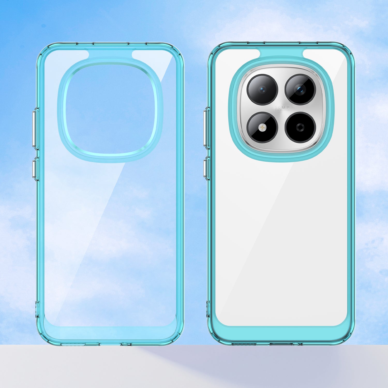 Xiaomi Redmi Note 15 Pro 5G Soft TPU Bumper Shockproof Cover Case [Clear Blue]