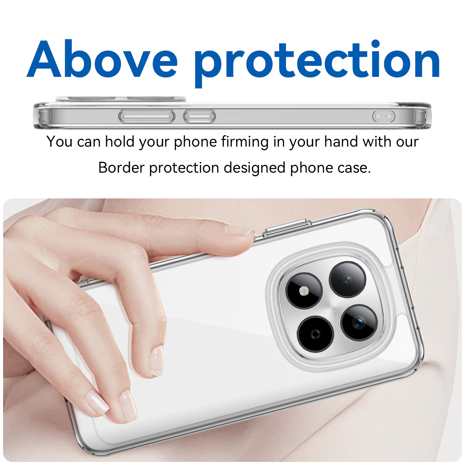 Xiaomi Redmi Note 15 Pro 5G Soft TPU Bumper Shockproof Cover Case [Clear]