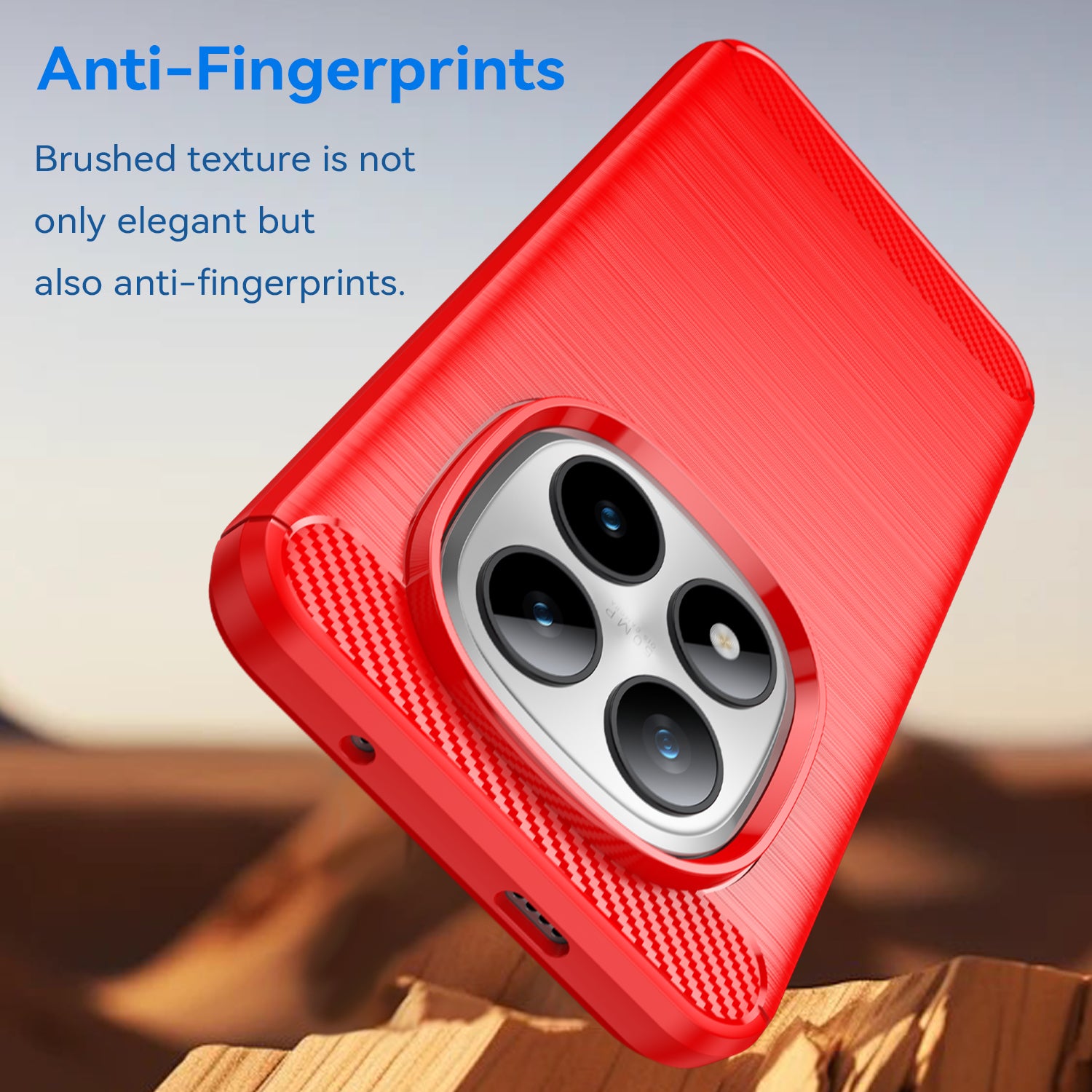 Redmi Note 15 Pro Plus 5G Carbon Fibre TPU Case Slim Shockproof Cover Red