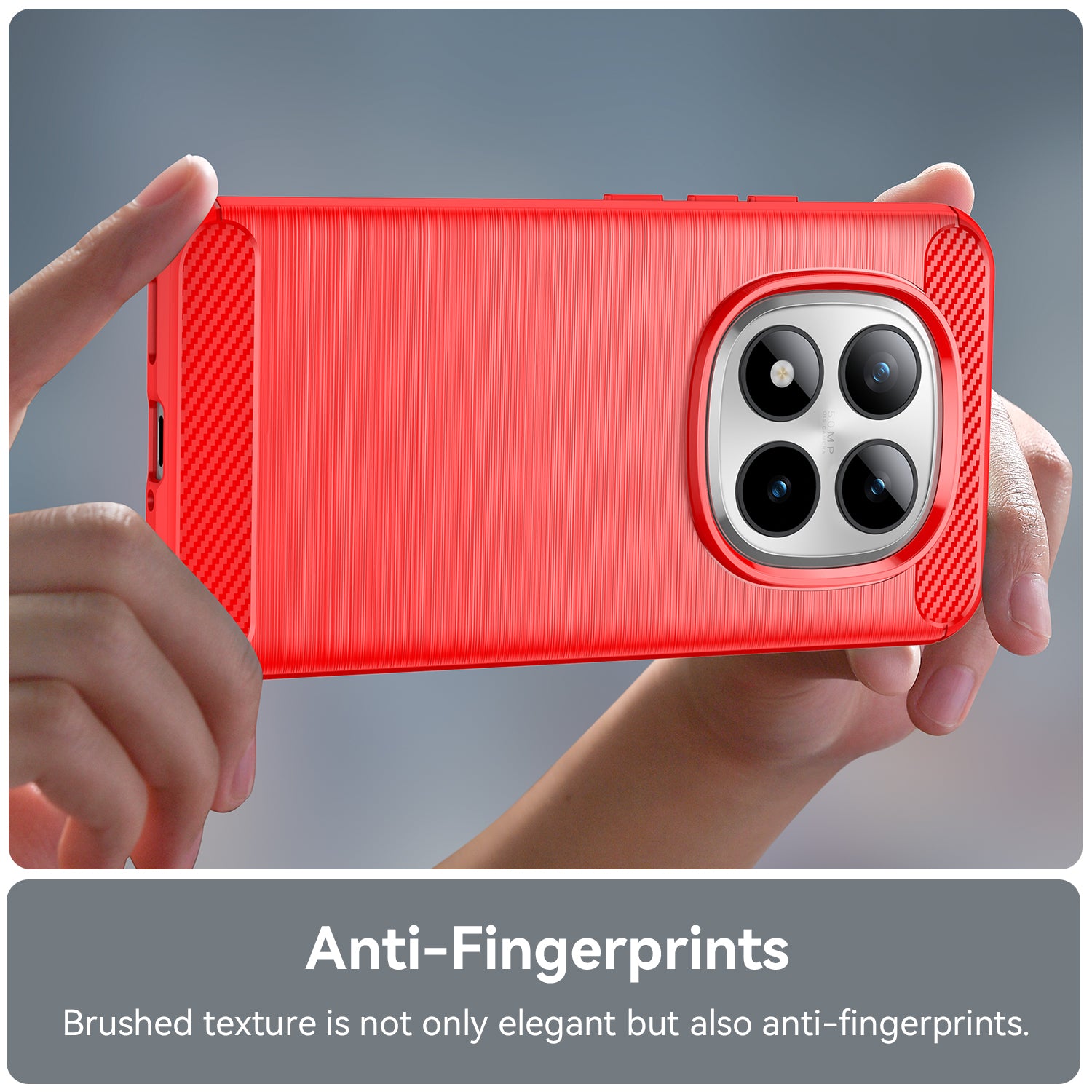 Redmi Note 15 Pro Plus 5G Carbon Fibre TPU Case Slim Shockproof Cover Red