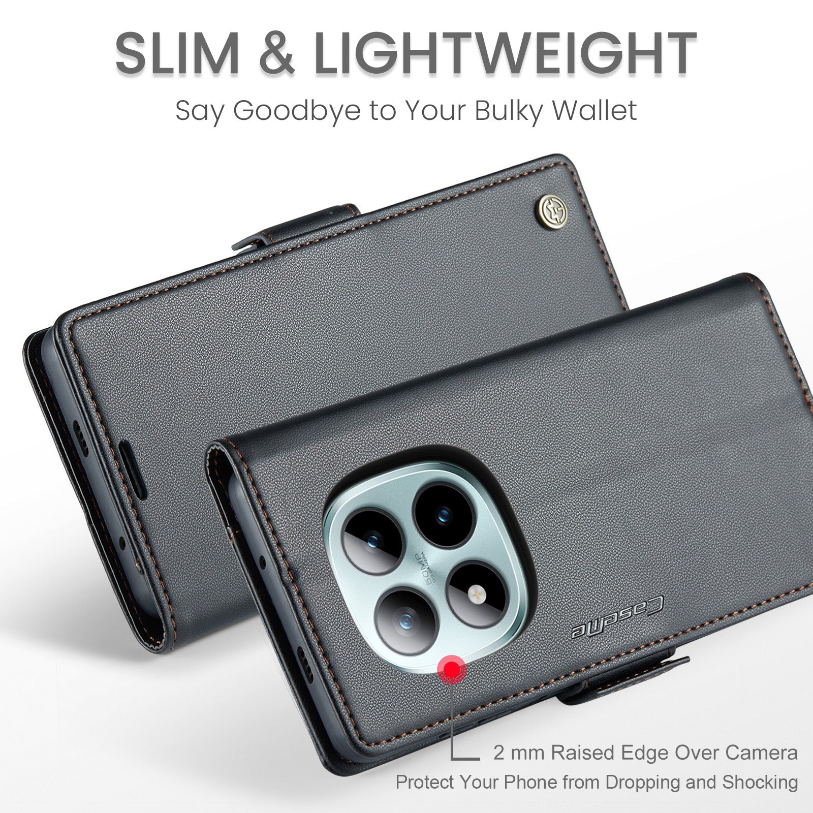 Xiaomi Redmi Note 15 Pro Plus 5G CaseMe Retro Wallet Case [Black]