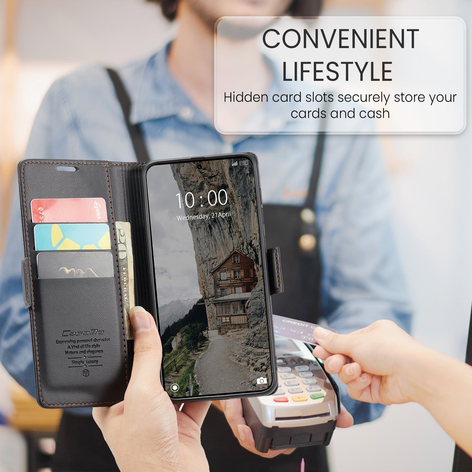 Xiaomi Redmi Note 15 Pro Plus 5G CaseMe Retro Wallet Case [Black]