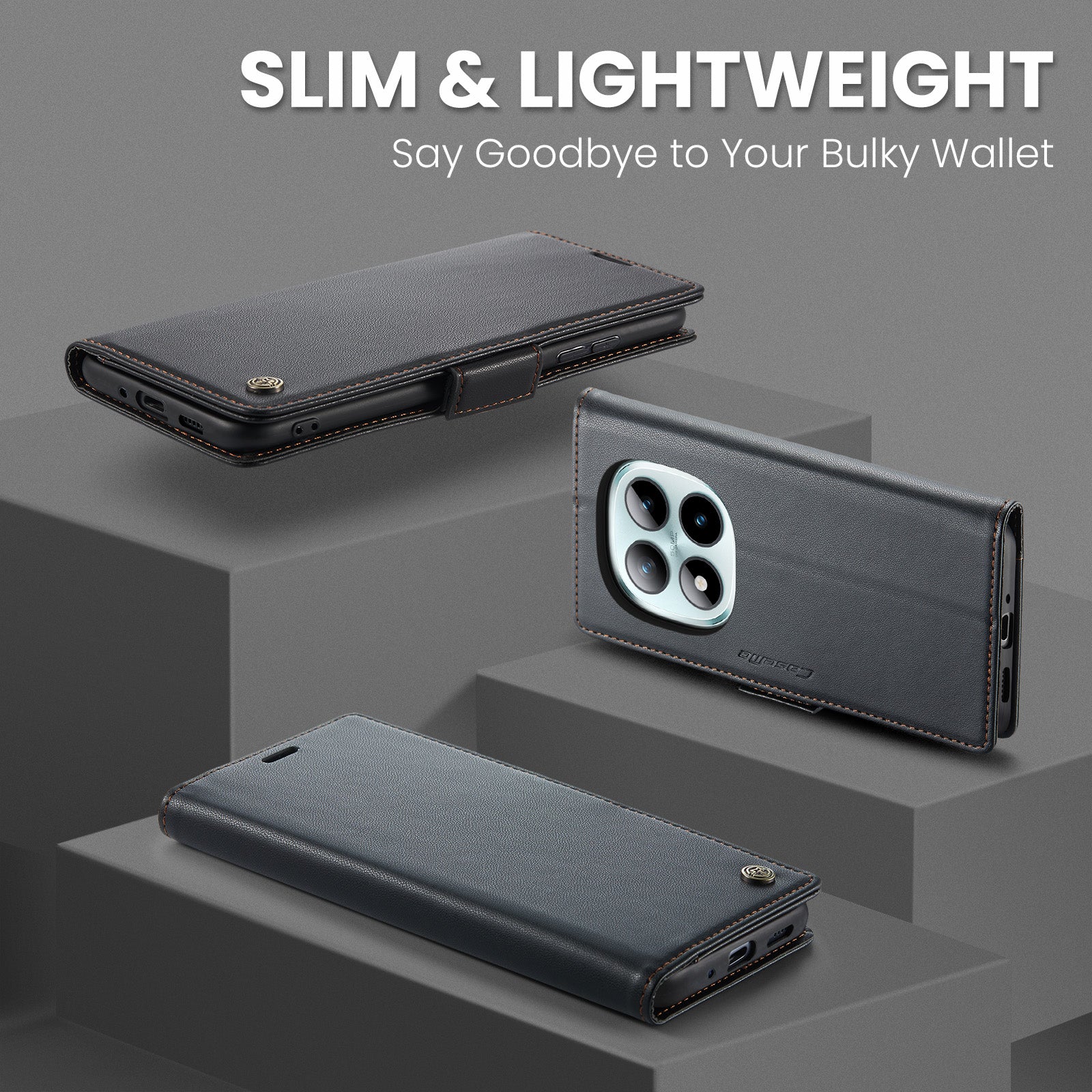 Xiaomi Redmi Note 15 Pro Plus 5G CaseMe Retro Wallet Case [Black]