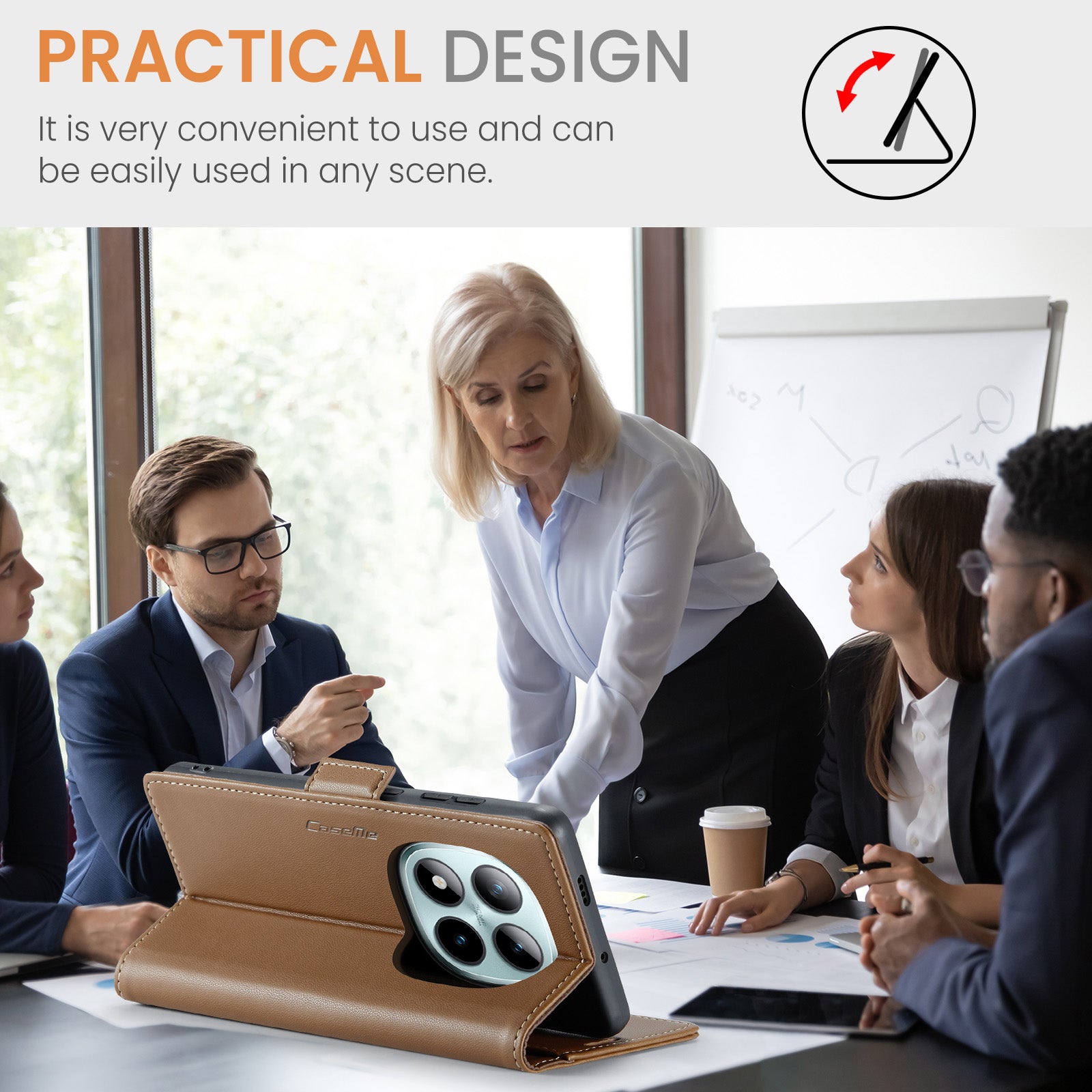 Xiaomi Redmi Note 15 Pro Plus 5G CaseMe Retro Wallet Case [Brown]