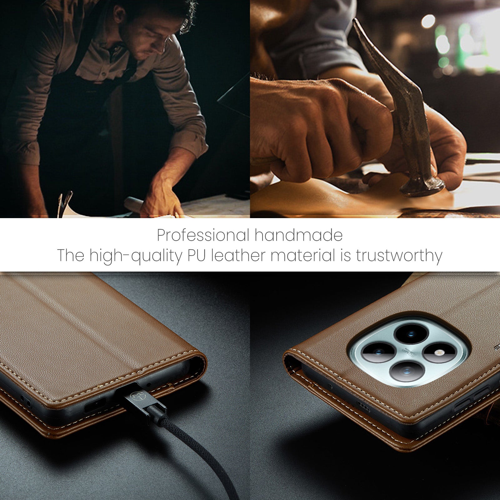 Xiaomi Redmi Note 15 Pro Plus 5G CaseMe Retro Wallet Case [Brown]