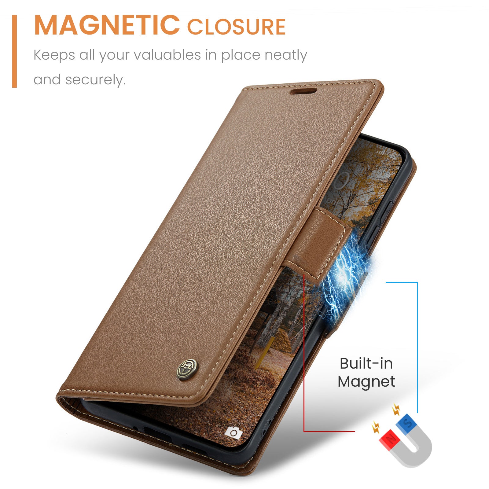 Xiaomi Redmi Note 15 Pro Plus 5G CaseMe Retro Wallet Case [Brown]