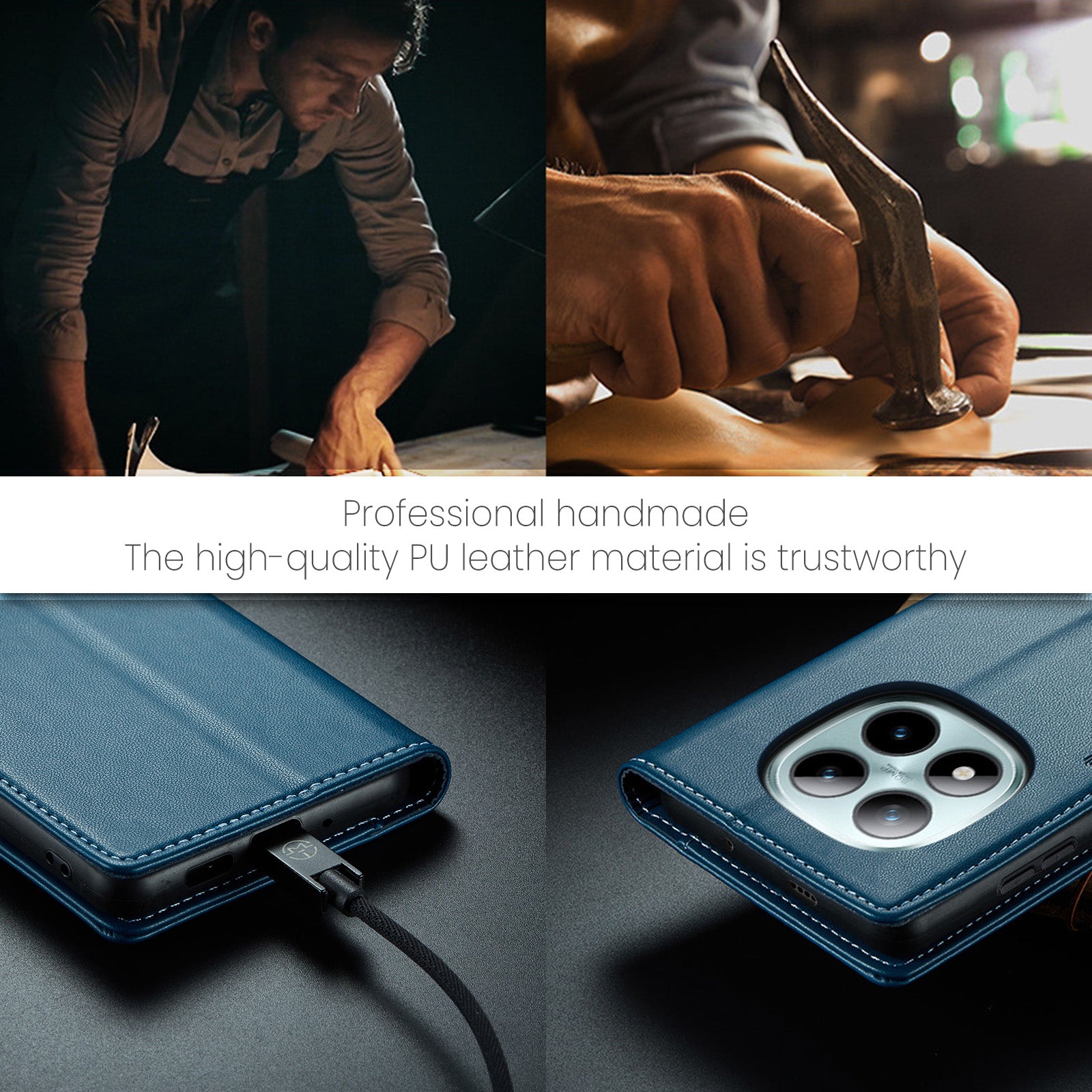 Xiaomi Redmi Note 15 Pro Plus 5G CaseMe Retro Wallet Case [Navy]