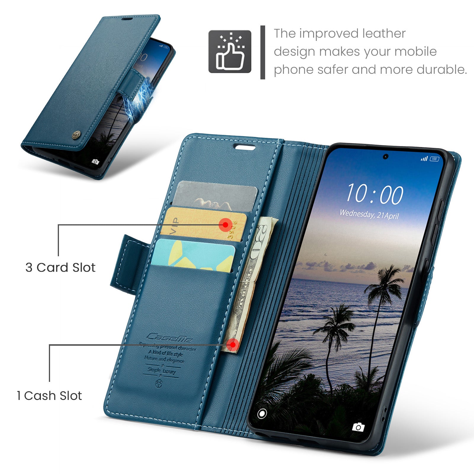 Xiaomi Redmi Note 15 Pro Plus 5G CaseMe Retro Wallet Case [Navy]