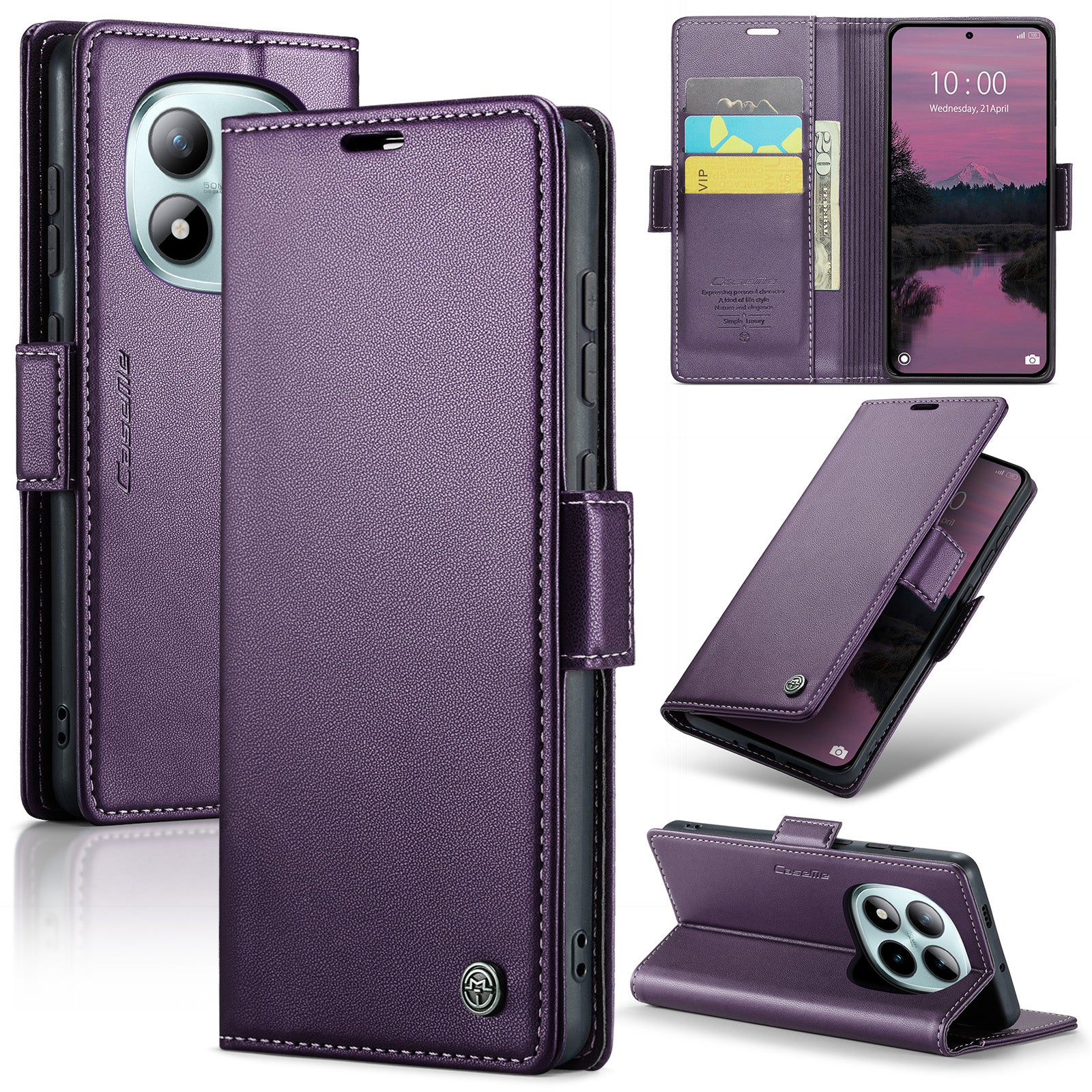 Xiaomi Redmi Note 15 Pro Plus 5G CaseMe Retro Wallet Case [Purple]