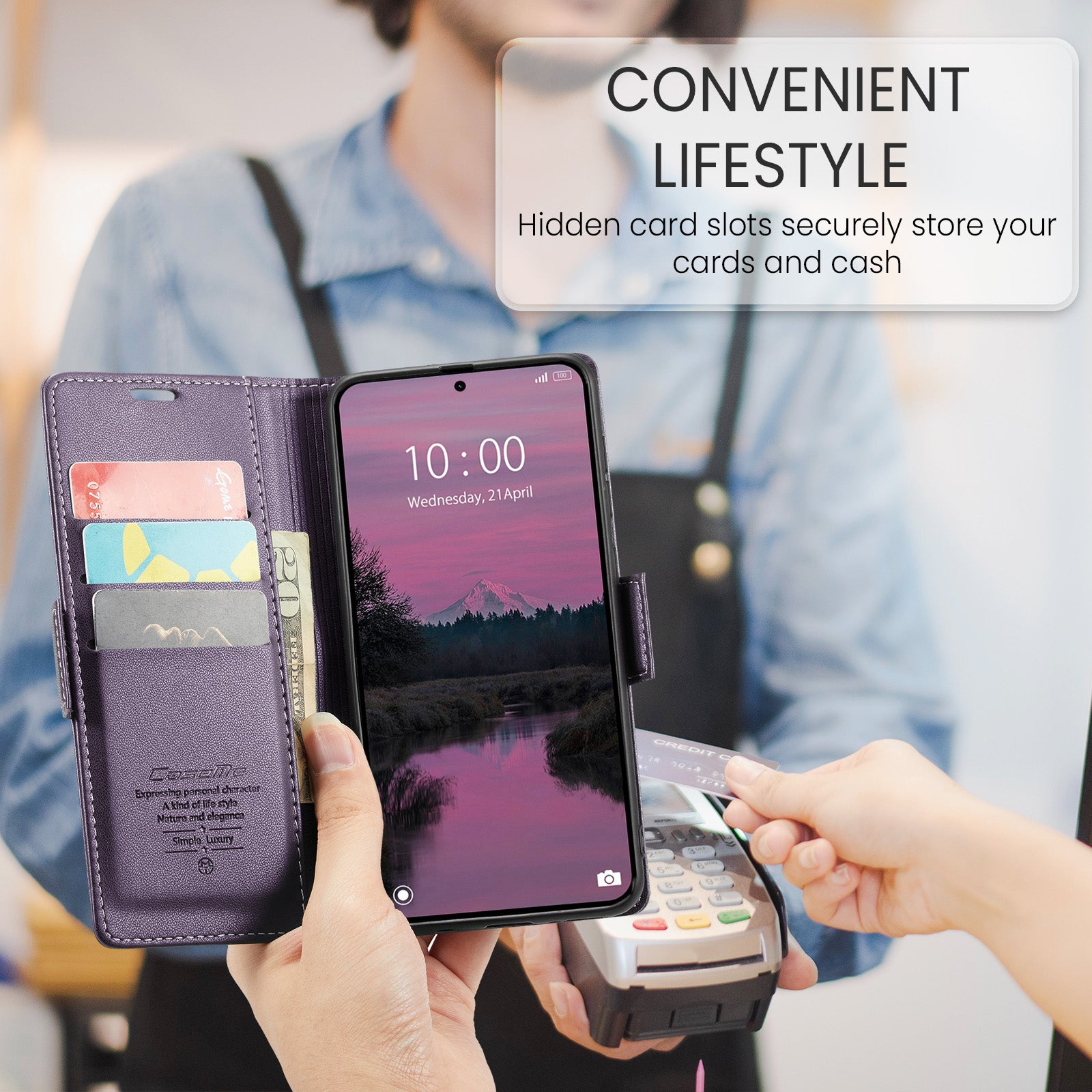 Xiaomi Redmi Note 15 Pro Plus 5G CaseMe Retro Wallet Case [Purple]