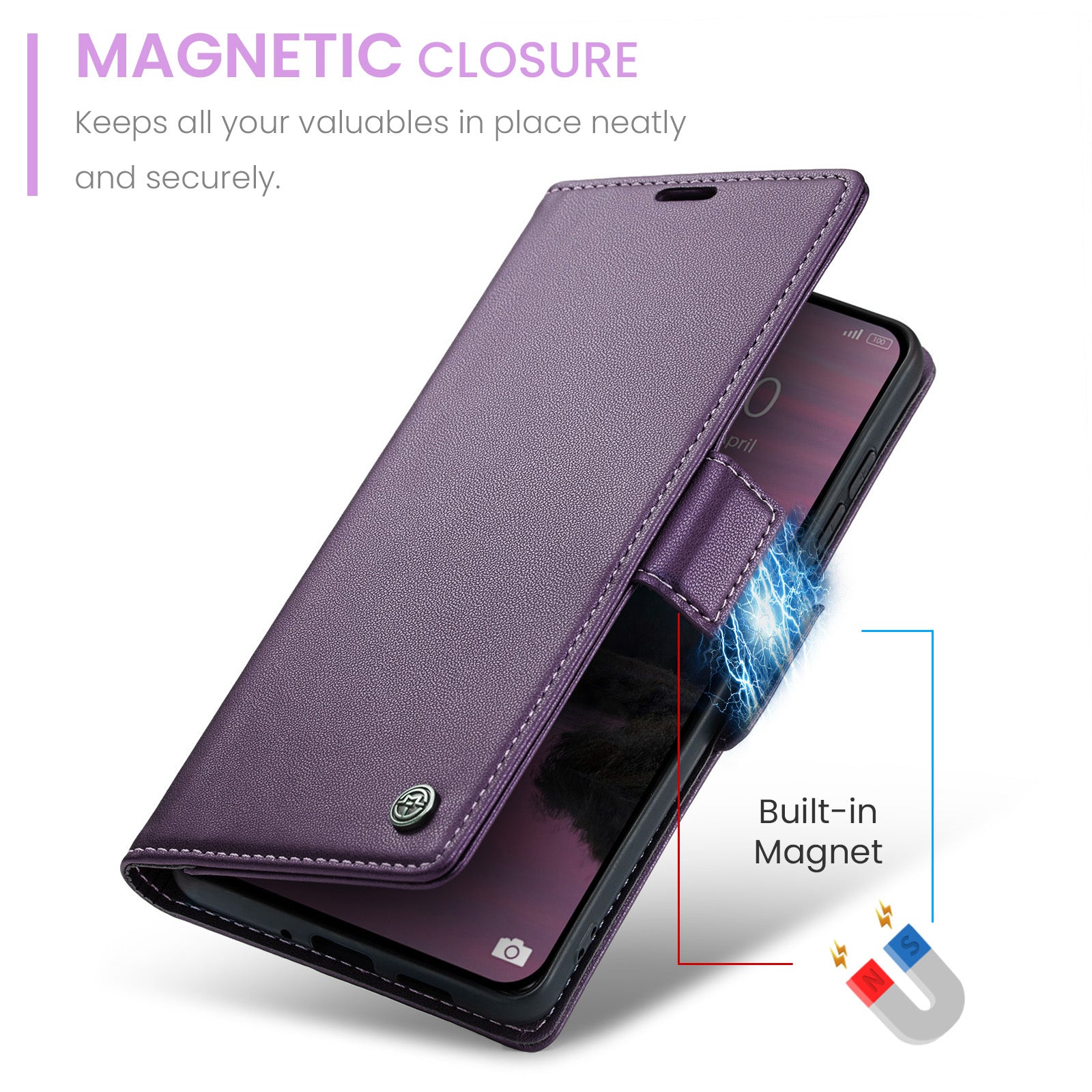 Xiaomi Redmi Note 15 Pro Plus 5G CaseMe Retro Wallet Case [Purple]