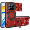 Redmi Note 15 Pro Plus 5G  Ring Kickstand Case w/ Camera Cover [Red] - Red