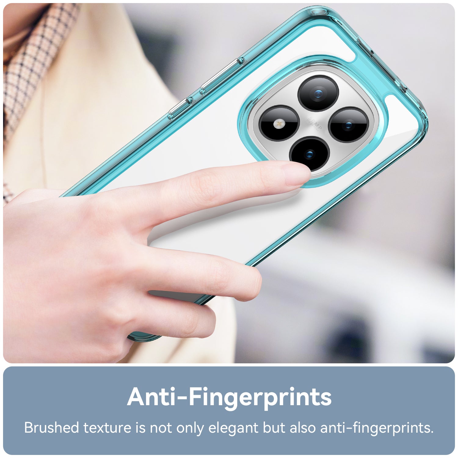 Xiaomi Redmi Note 15 Pro Plus 5G Soft TPU Bumper Shockproof Cover [Clear Blue]