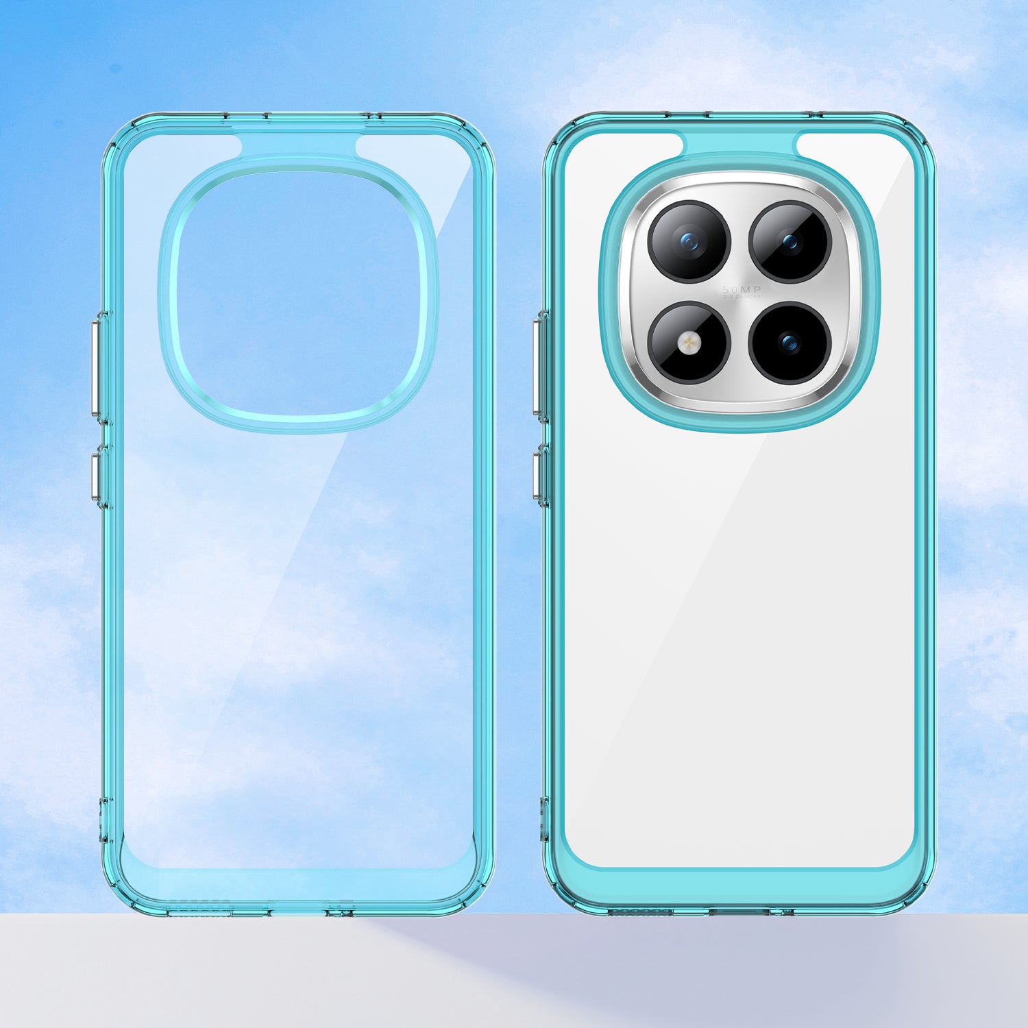 Xiaomi Redmi Note 15 Pro Plus 5G Soft TPU Bumper Shockproof Cover [Clear Blue]