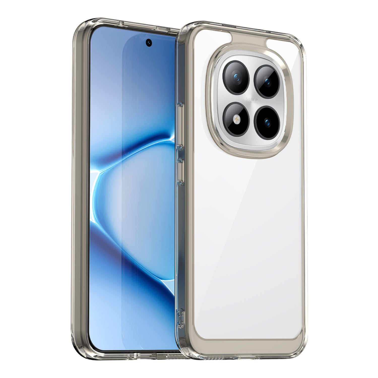 Xiaomi Redmi Note 15 Pro Plus 5G Soft TPU Bumper Shockproof Cover [Clear Grey]