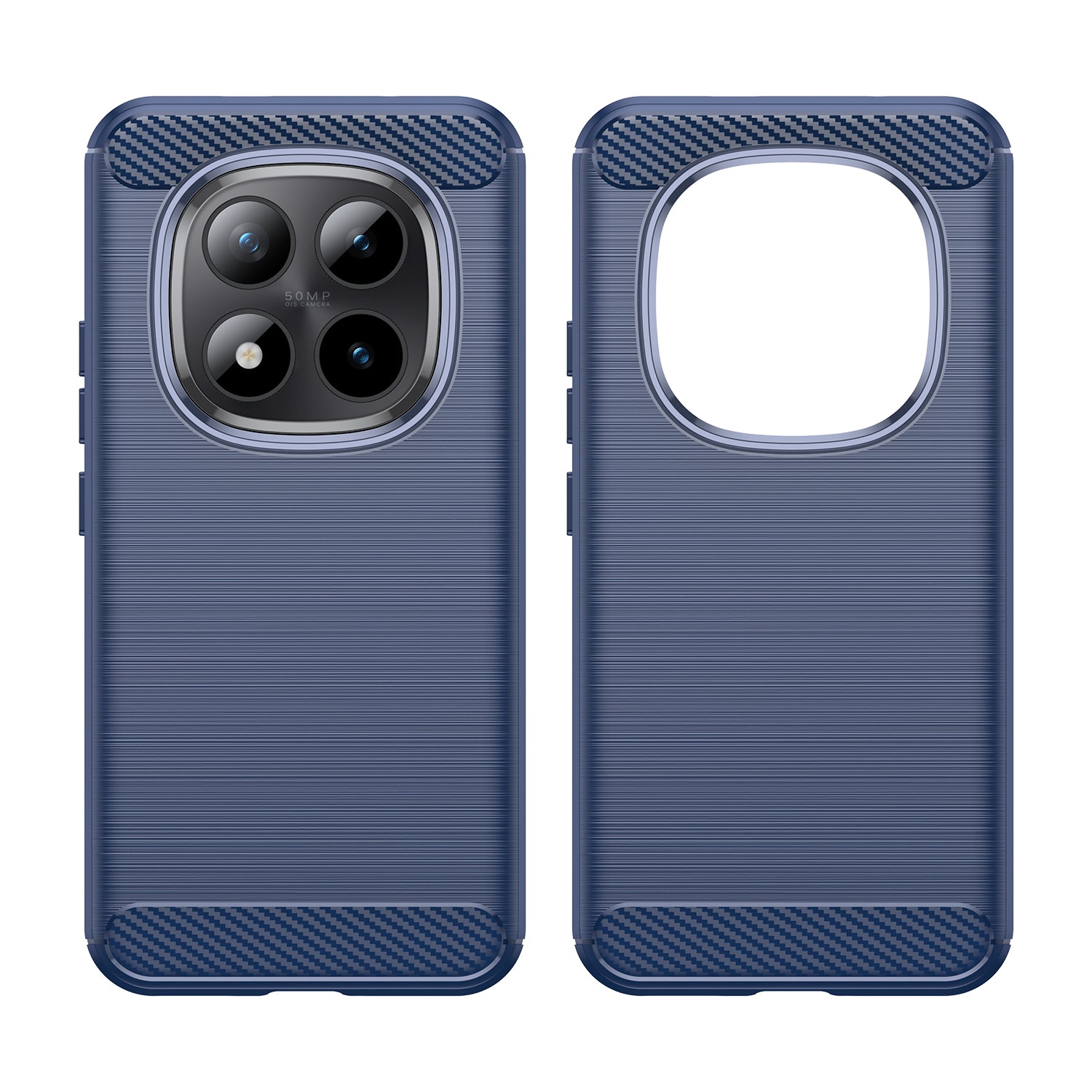 Redmi Note 15 Pro Plus 5G Carbon Fibre TPU Case Slim Shockproof Cover Navy