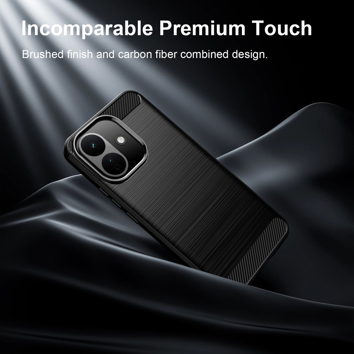 Xiaomi Redmi Note 17 Pro 5G Carbon Fibre TPU Case Slim Shockproof Cover [Black]