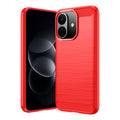 Xiaomi Redmi Note 17 Pro 5G Carbon Fibre TPU Case Slim Shockproof Cover [Red] - Red