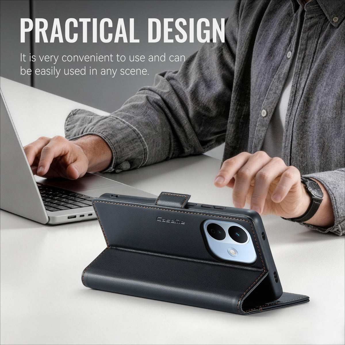 Xiaomi Redmi Note 17 Pro 5G CaseMe Retro Wallet Case [Black]