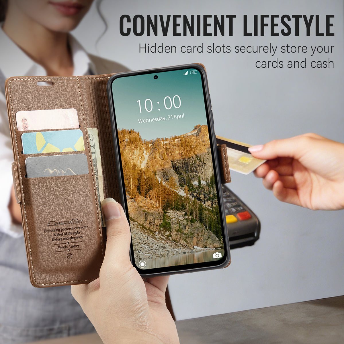 Xiaomi Redmi Note 17 Pro 5G CaseMe Retro Wallet Case [Brown]