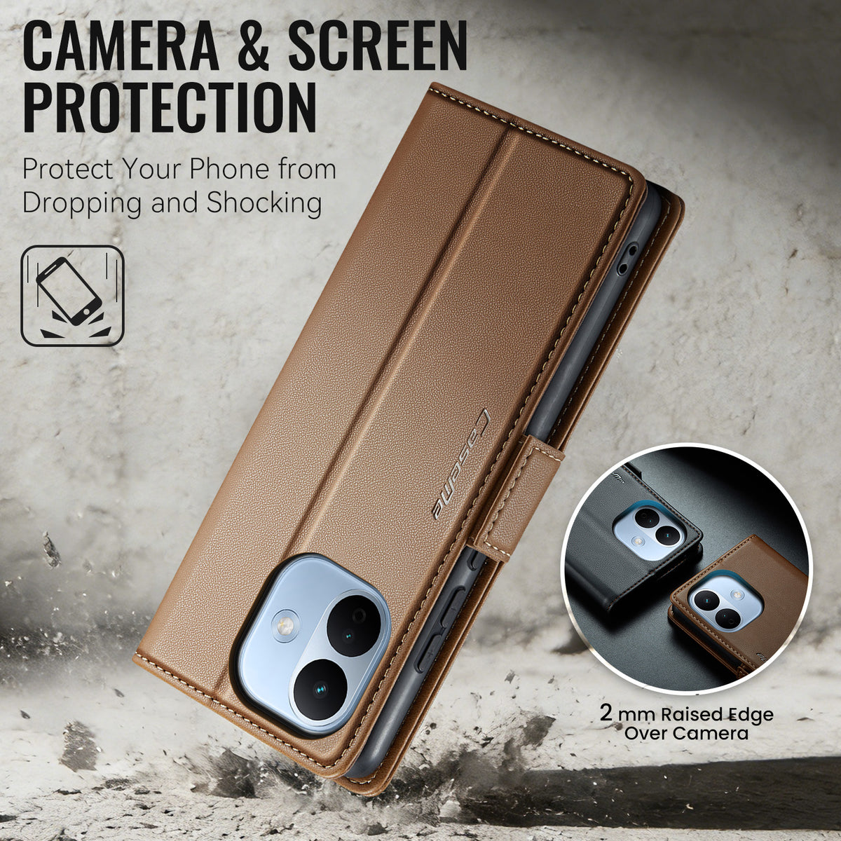Xiaomi Redmi Note 17 Pro 5G CaseMe Retro Wallet Case [Brown]