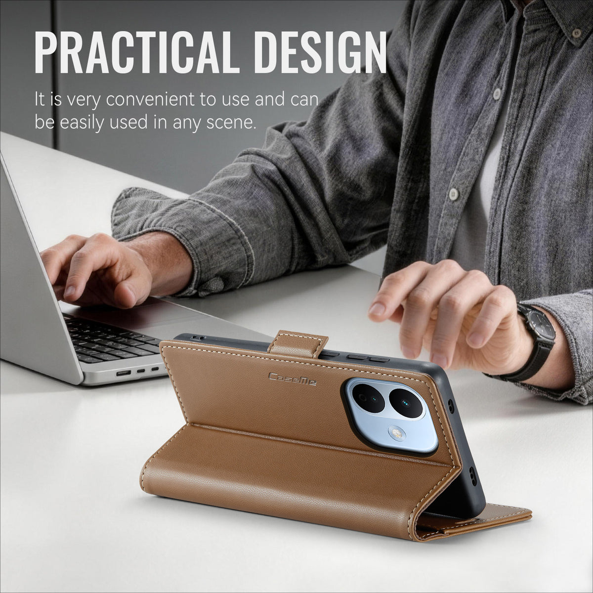 Xiaomi Redmi Note 17 Pro 5G CaseMe Retro Wallet Case [Brown]