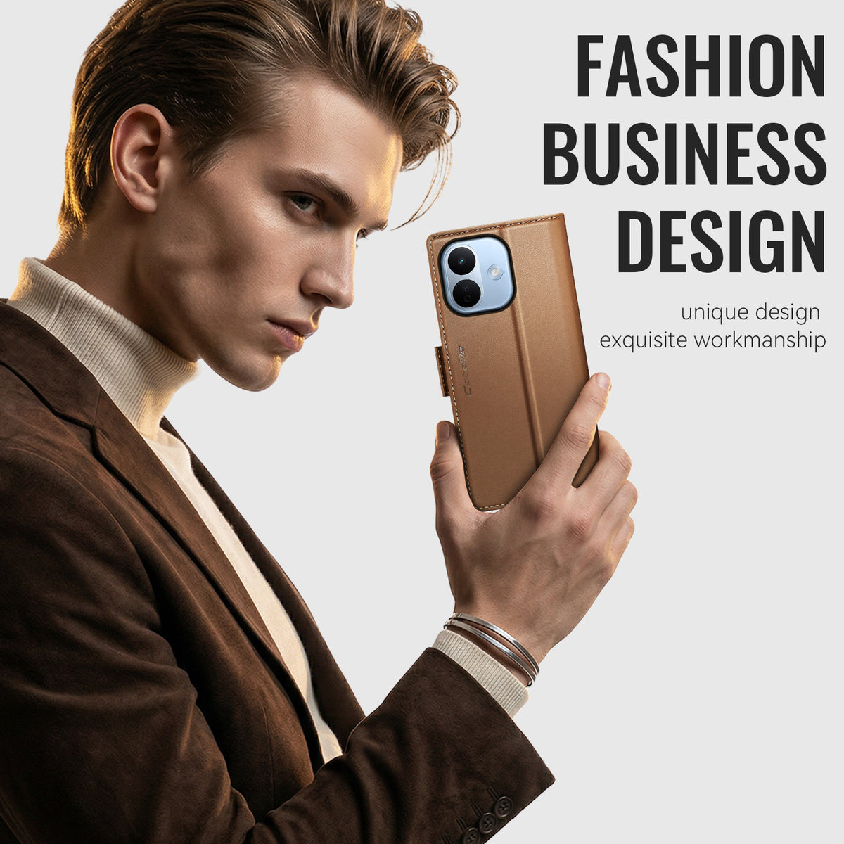 Xiaomi Redmi Note 17 Pro 5G CaseMe Retro Wallet Case [Brown]