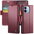 Xiaomi Redmi Note 17 Pro 5G CaseMe Retro Wallet Case [Maroon] - Maroon
