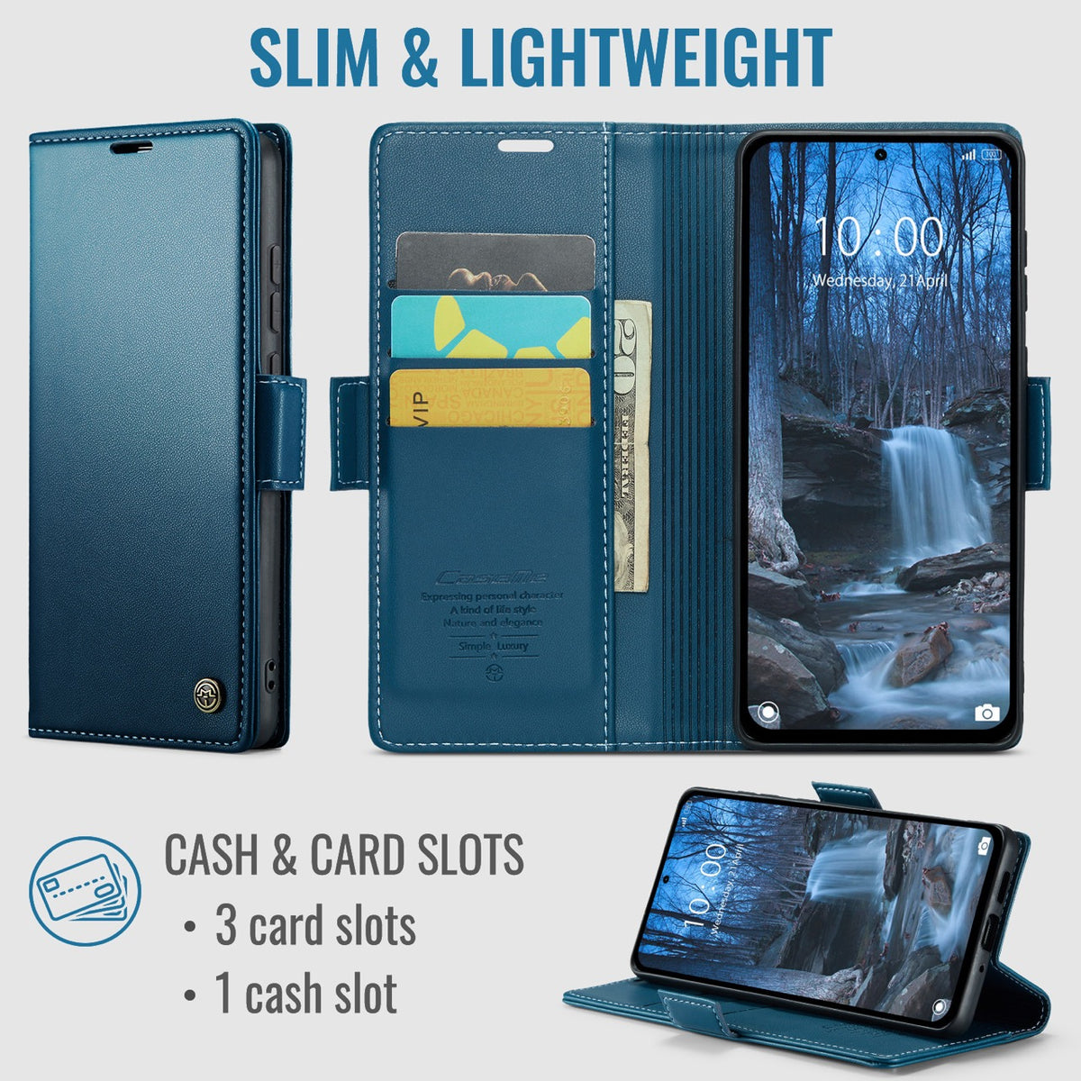 Xiaomi Redmi Note 17 Pro 5G CaseMe Retro Wallet Case [Navy]