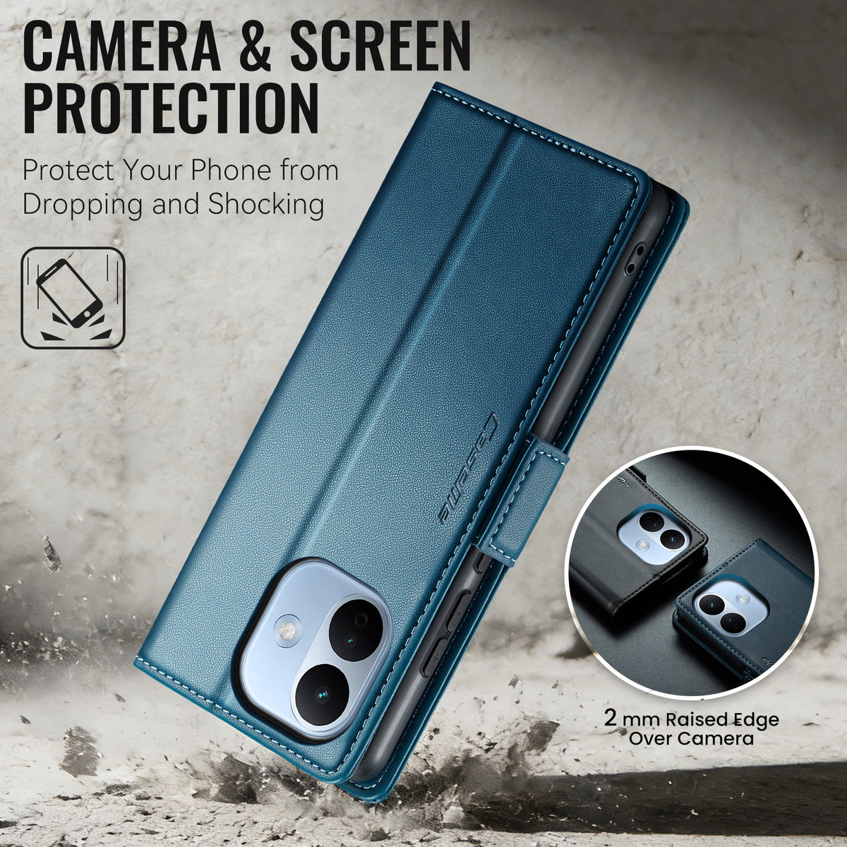 Xiaomi Redmi Note 17 Pro 5G CaseMe Retro Wallet Case [Navy]