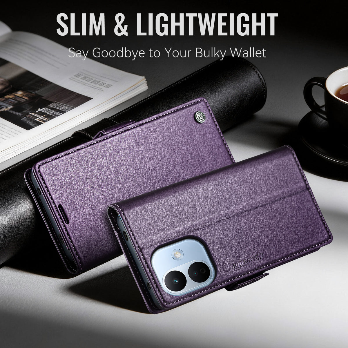 Xiaomi Redmi Note 17 Pro 5G CaseMe Retro Wallet Case [Purple]