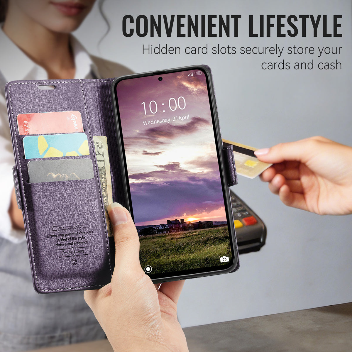 Xiaomi Redmi Note 17 Pro 5G CaseMe Retro Wallet Case [Purple]