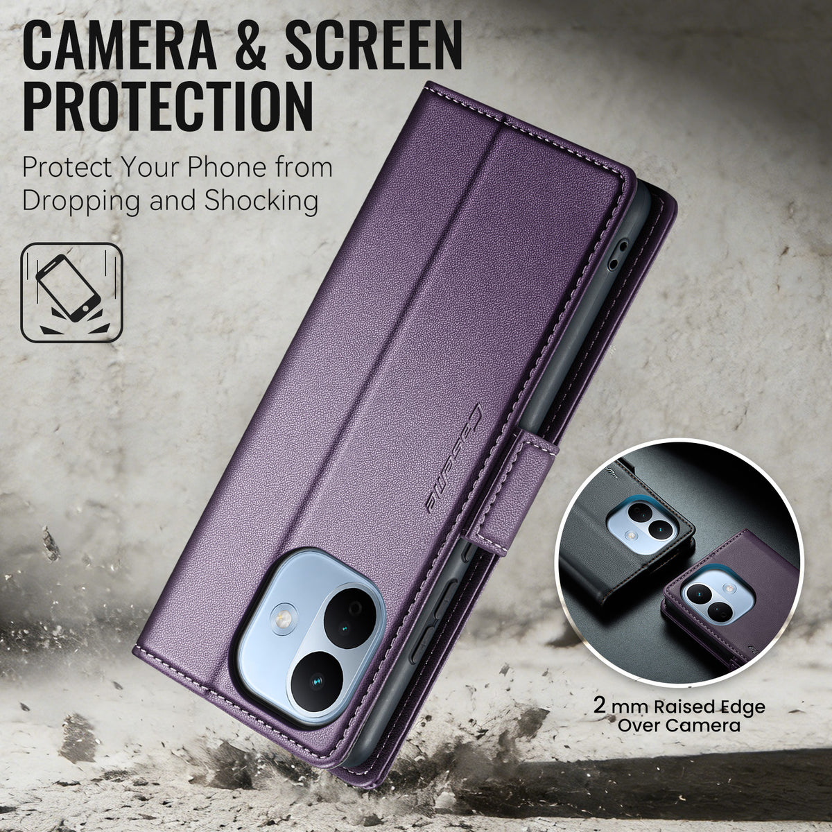 Xiaomi Redmi Note 17 Pro 5G CaseMe Retro Wallet Case [Purple]
