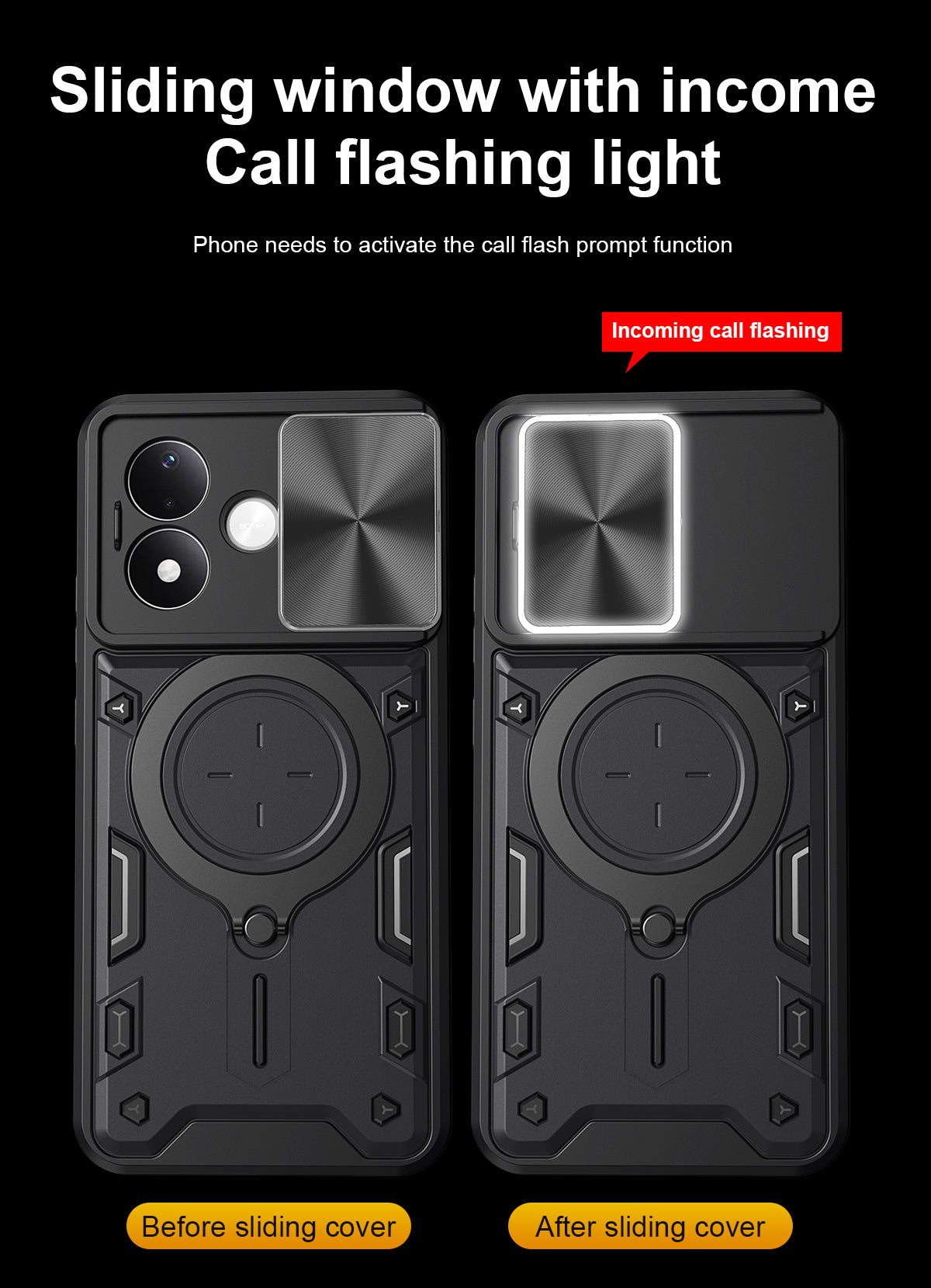 Xiaomi Redmi Note 17 Pro 5G Ring Kickstand Case w/ Camera Cover [Navy]