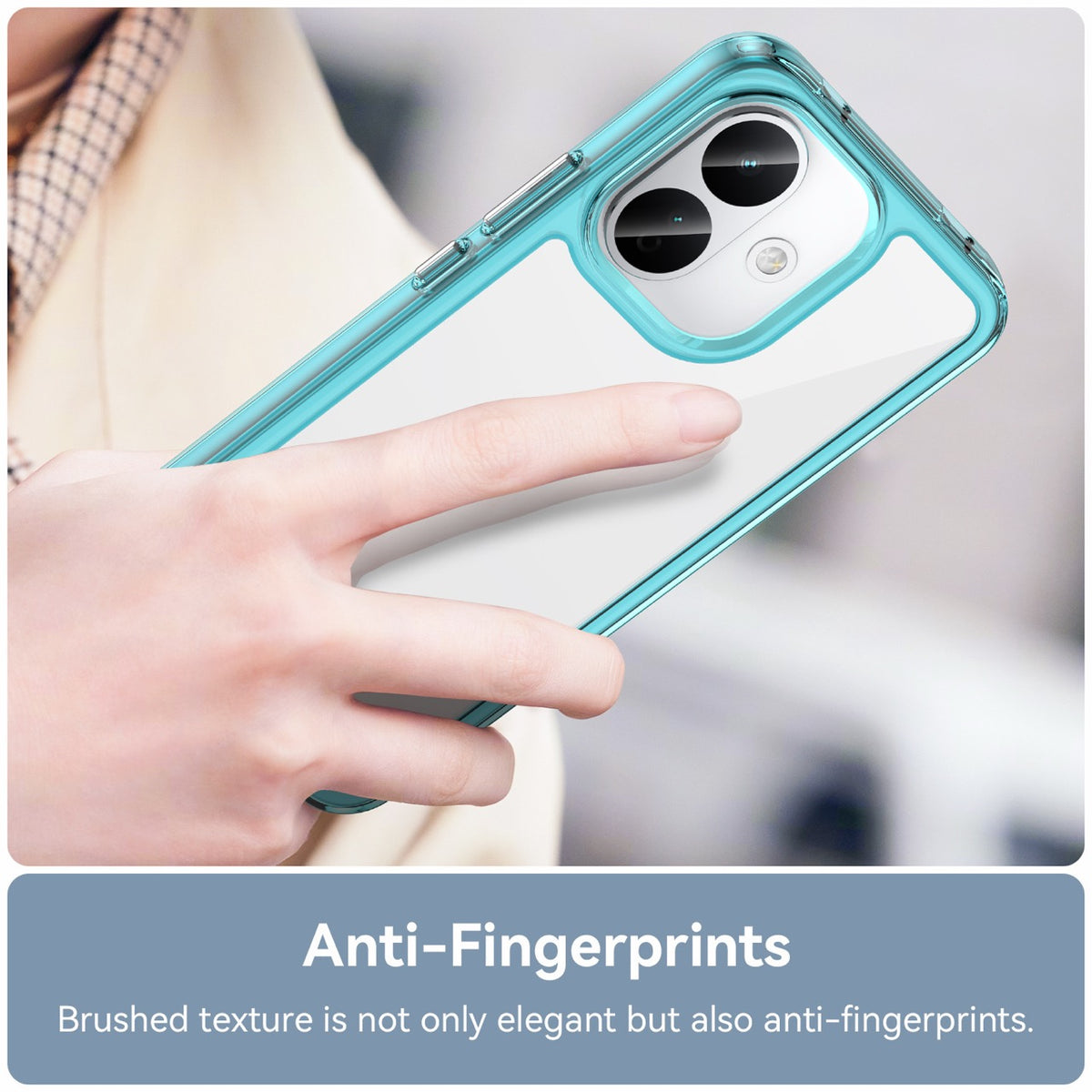 Xiaomi Redme Note 70 Pro 5G Soft TPU Bumper Shockproof Cover Case [Clear Blue]