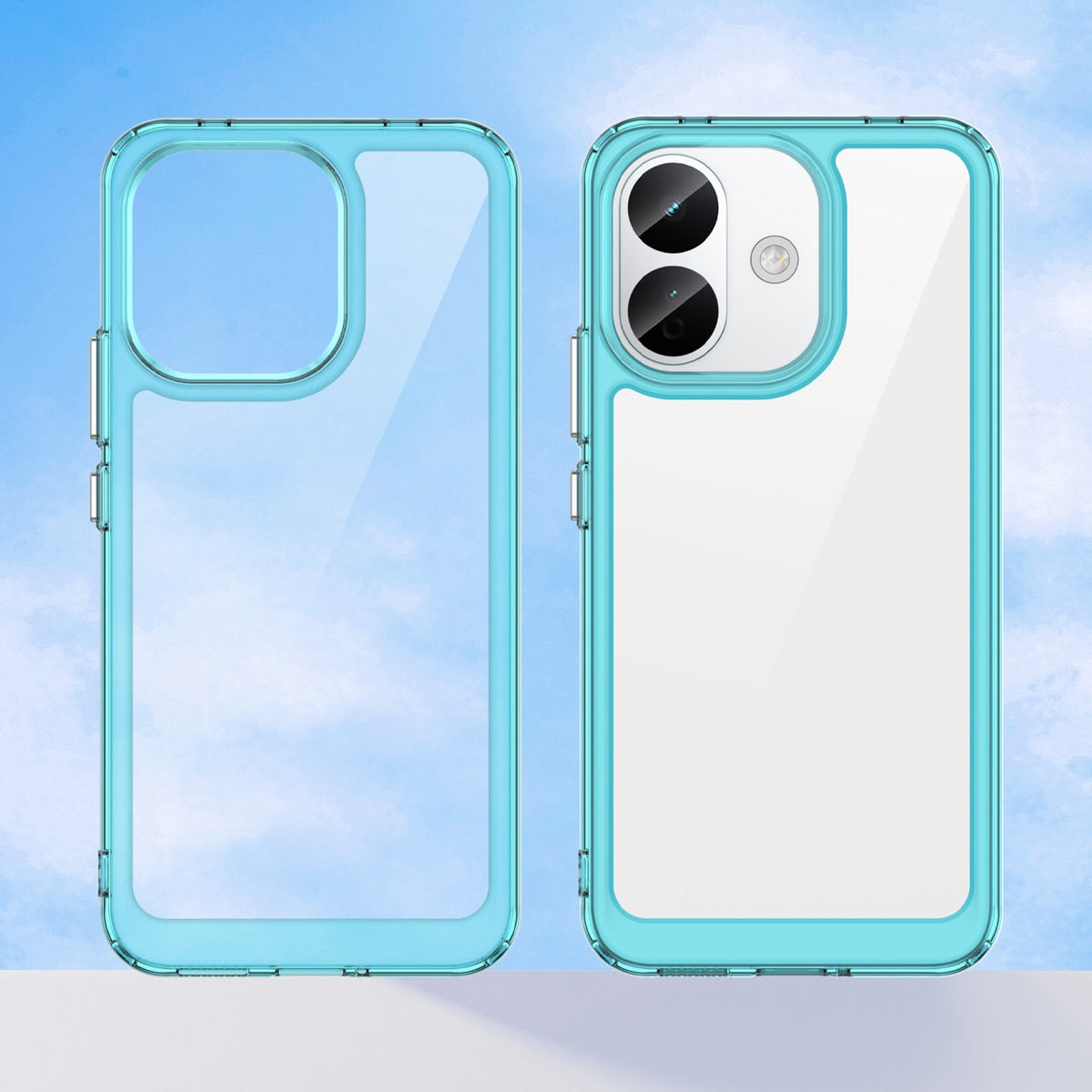 Xiaomi Redme Note 70 Pro 5G Soft TPU Bumper Shockproof Cover Case [Clear Blue]