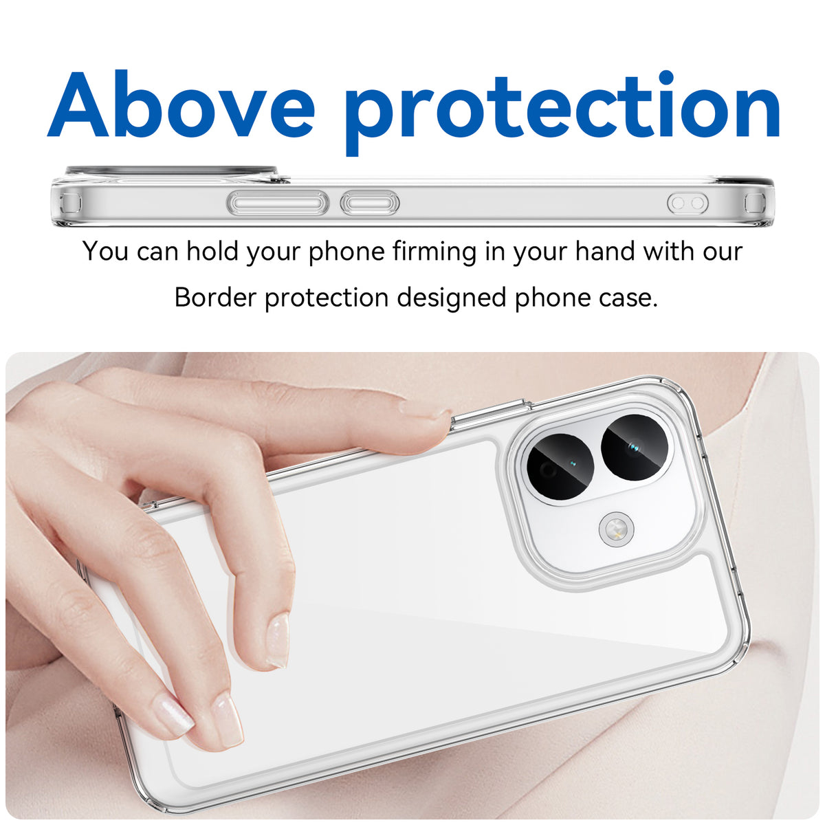 Xiaomi Redme Note 70 Pro 5G Soft TPU Bumper Shockproof Cover Case [Clear]