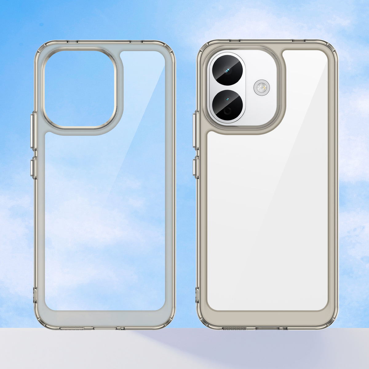 Xiaomi Redme Note 70 Pro 5G Soft TPU Bumper Shockproof Cover Case [Clear Grey]