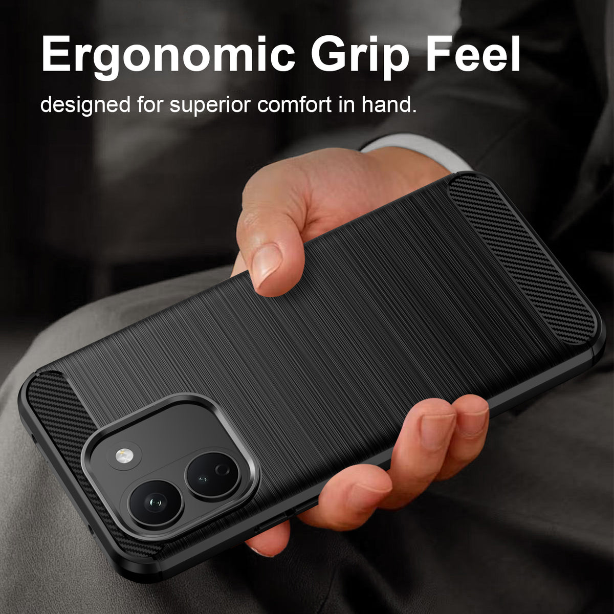 Xiaomi Redmi Note 17 Pro Max 5G Carbon Fibre TPU Case Slim Shockproof Cover [Black]