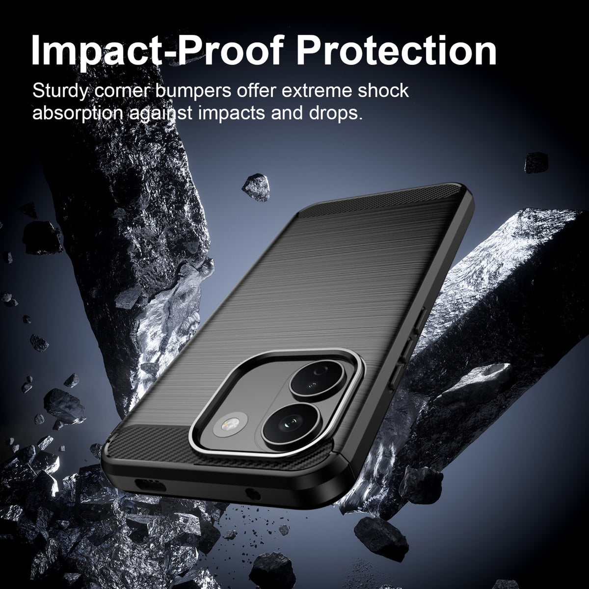 Xiaomi Redmi Note 17 Pro Max 5G Carbon Fibre TPU Case Slim Shockproof Cover [Black]