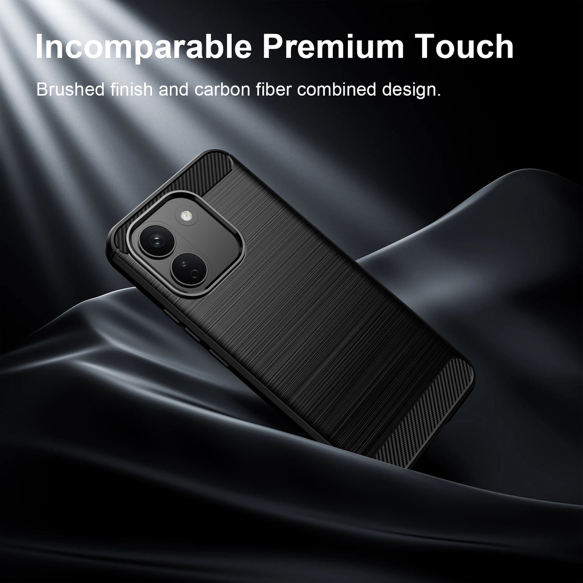 Xiaomi Redmi Note 17 Pro Max 5G Carbon Fibre TPU Case Slim Shockproof Cover [Black]