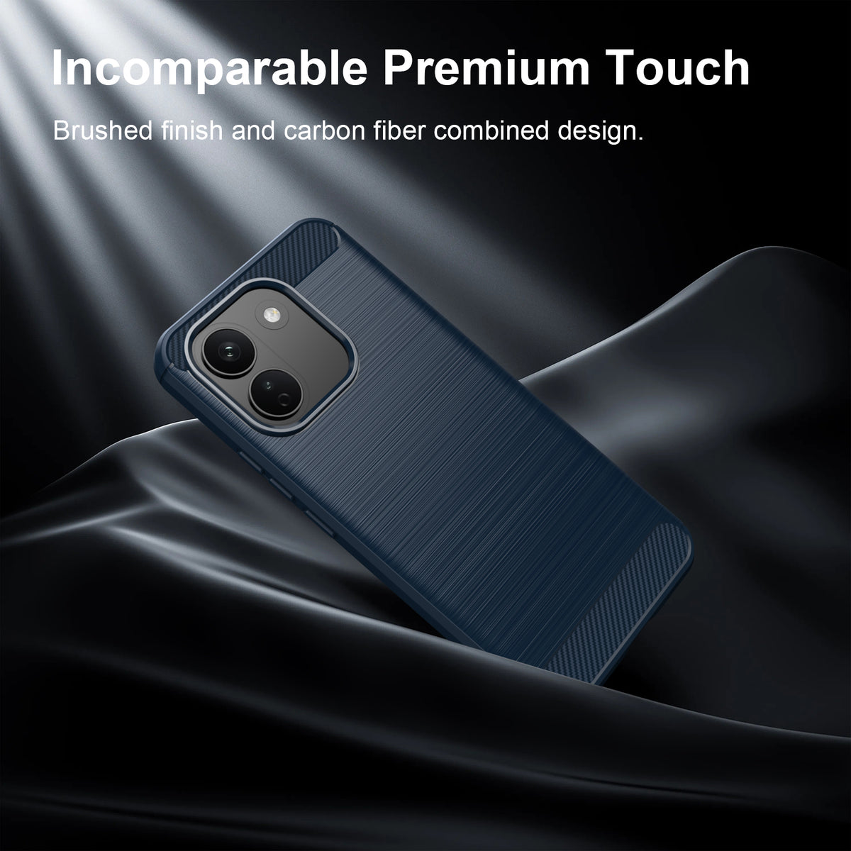 Xiaomi Redmi Note 17 Pro Max 5G Carbon Fibre TPU Case Slim Shockproof Cover [Navy]