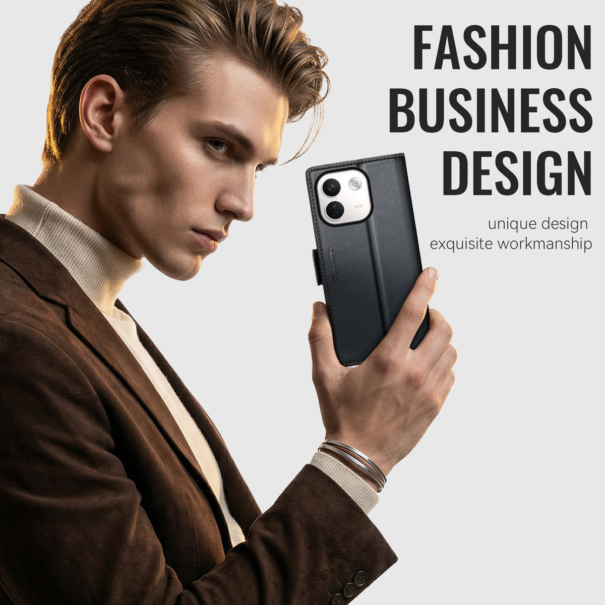 Xiaomi Redmi Note 17 Pro Max 5G CaseMe Retro Wallet Case [Black]