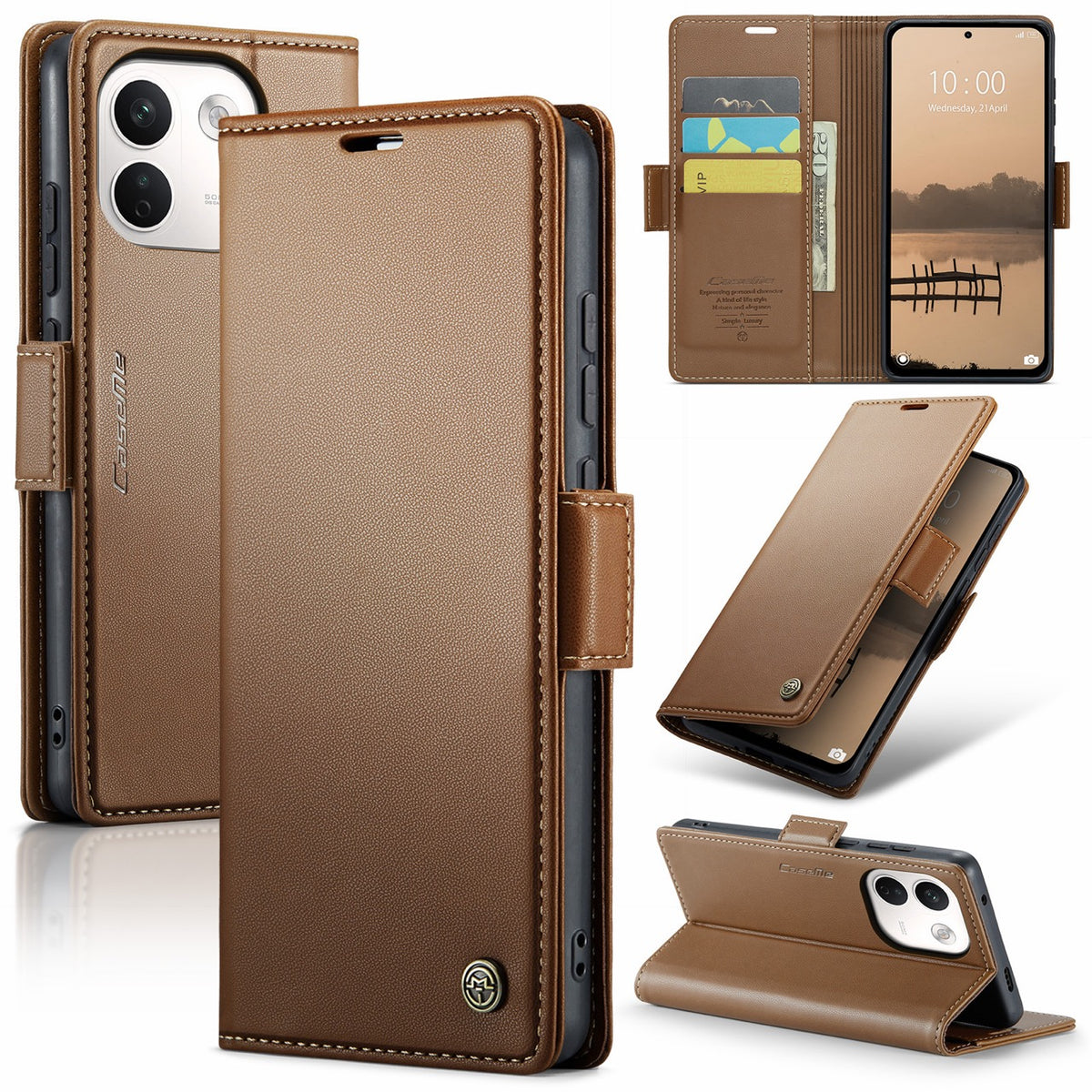 Xiaomi Redmi Note 17 Pro Max 5G CaseMe Retro Wallet Case [Brown]