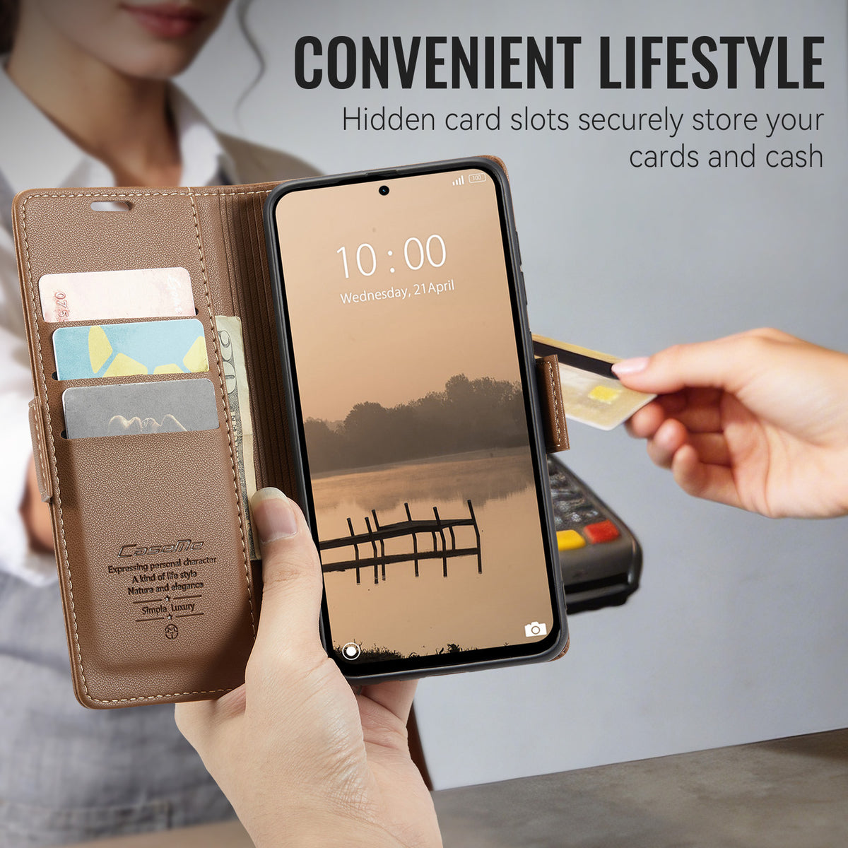 Xiaomi Redmi Note 17 Pro Max 5G CaseMe Retro Wallet Case [Brown]