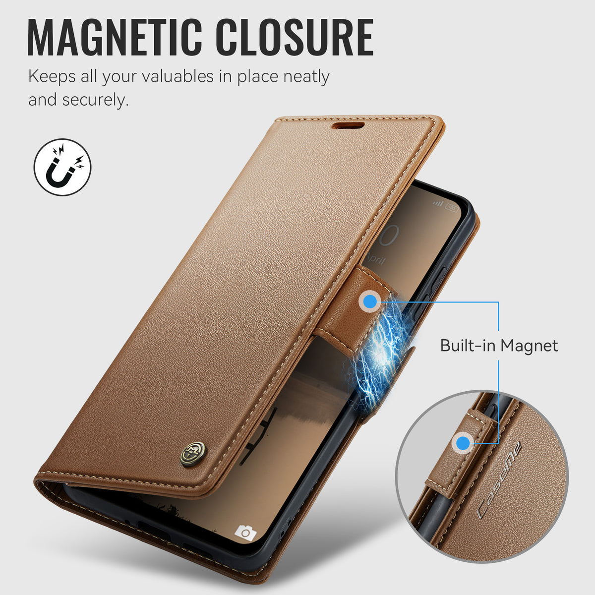 Xiaomi Redmi Note 17 Pro Max 5G CaseMe Retro Wallet Case [Brown]